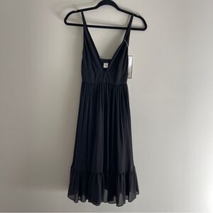 J. Crew Black Special Occasion Party Dress Y2K NWT 100% Silk Size 0